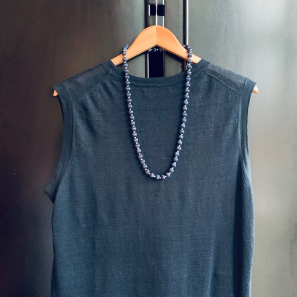 Beautiful sapphire blue and gold necklace - Picture 2 of 8